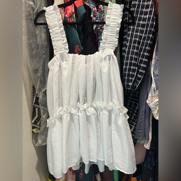 Brogger | olive babydoll ruffle-trimmed shell top | NWT size L - Picture 14 of 16